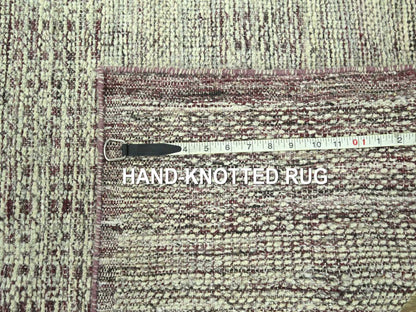 Modern / Contemporary hand-knotted wool runner in Red, 2'7" x 6'3" — SKU O077055 (view 7)