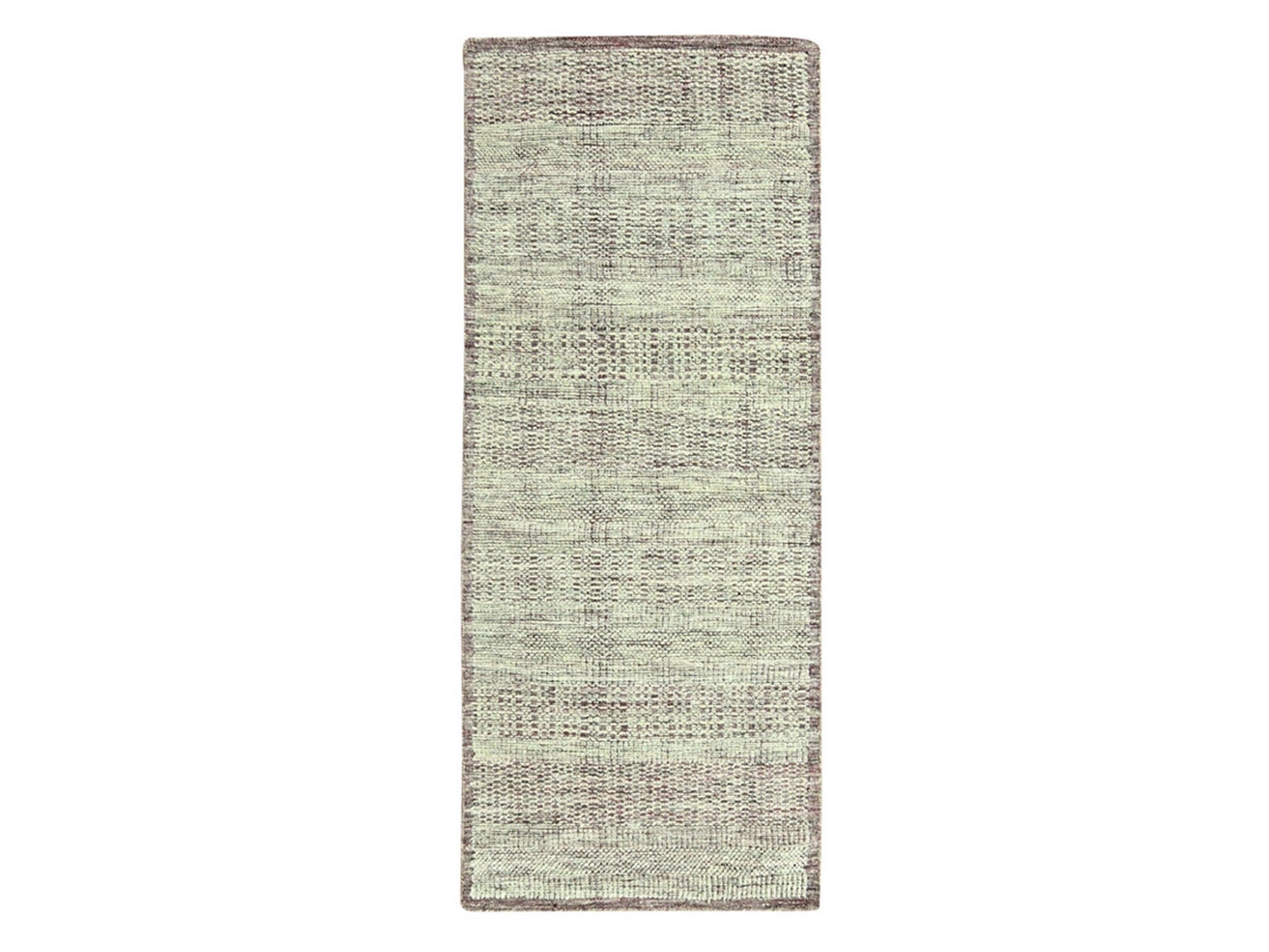 Modern / Contemporary hand-knotted wool runner in Red, 2'7" x 6' — SKU O077056