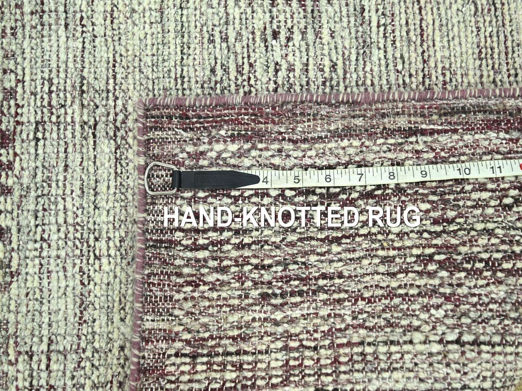 Modern / Contemporary hand-knotted wool runner in Red, 2'7" x 6' — SKU O077056 (view 7)