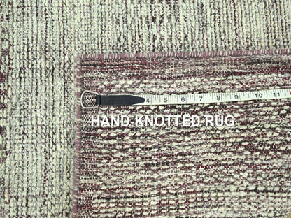 Modern / Contemporary hand-knotted wool runner in Red, 2'7" x 6' — SKU O077056 (view 7)