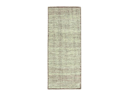 Modern / Contemporary hand-knotted wool runner in Red, 2'6" x 6' — SKU O077057