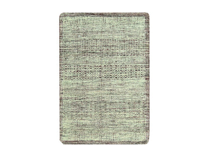 Modern / Contemporary hand-knotted wool rug in Red, 2' x 3' — SKU O077059