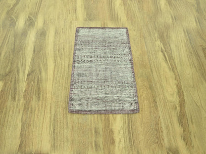 Modern / Contemporary hand-knotted wool rug in Red, 2' x 3' — SKU O077059 (view 2)