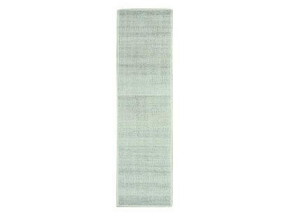 Modern / Contemporary hand-knotted wool runner in Gray, 2'6" x 11'10" — SKU O077061