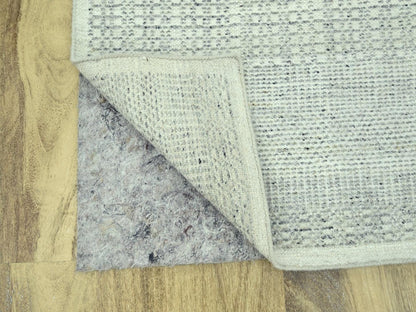 Modern / Contemporary hand-knotted wool runner in Gray, 2'6" x 11'10" — SKU O077061 (view 3)