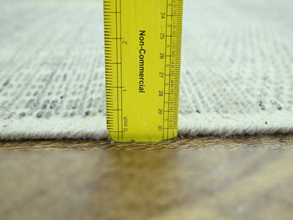 Modern / Contemporary hand-knotted wool runner in Gray, 2'6" x 11'10" — SKU O077061 (view 6)