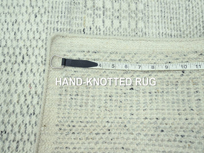 Modern / Contemporary hand-knotted wool runner in Gray, 2'6" x 11'10" — SKU O077061 (view 7)
