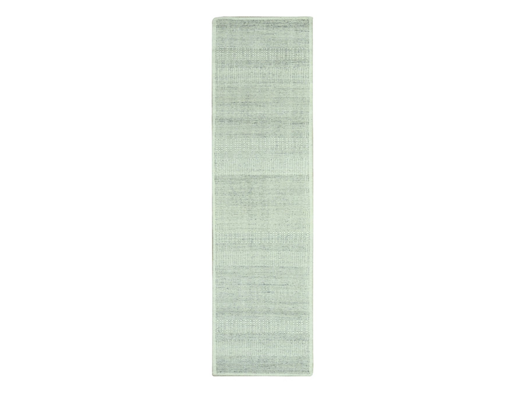 Modern / Contemporary hand-knotted wool runner in Gray, 2'9" x 11'10" — SKU O077062