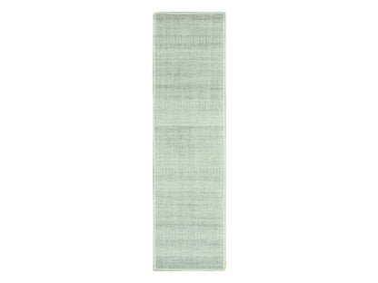 Modern / Contemporary hand-knotted wool runner in Gray, 2'9" x 11'10" — SKU O077062