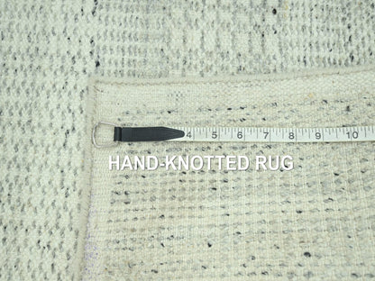 Modern / Contemporary hand-knotted wool runner in Gray, 2'9" x 11'10" — SKU O077062 (view 7)