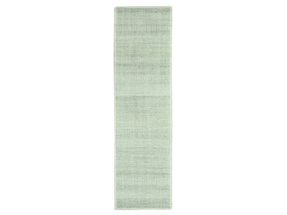 Modern / Contemporary hand-knotted wool runner in Gray, 2'8" x 11'10" — SKU O077063