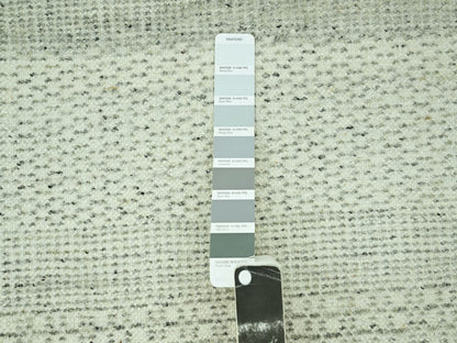 Modern / Contemporary hand-knotted wool runner in Gray, 2'8" x 11'10" — SKU O077063 (view 4)