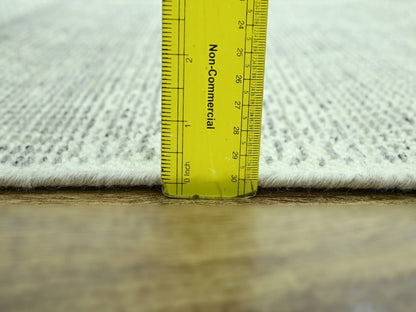 Modern / Contemporary hand-knotted wool runner in Gray, 2'8" x 11'10" — SKU O077063 (view 6)