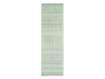 Modern / Contemporary hand-knotted wool runner in Gray, 2'7" x 10'3" — SKU O077064