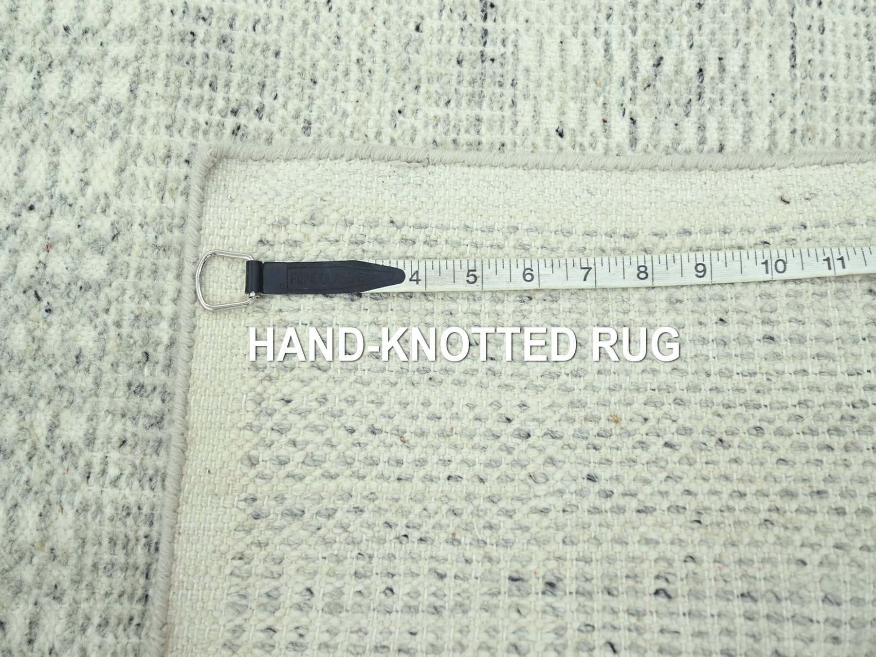 Modern / Contemporary hand-knotted wool runner in Gray, 2'7" x 10'3" — SKU O077064 (view 7)