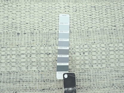 Modern / Contemporary hand-knotted wool runner in Gray, 2'8" x 10'2" — SKU O077065 (view 4)