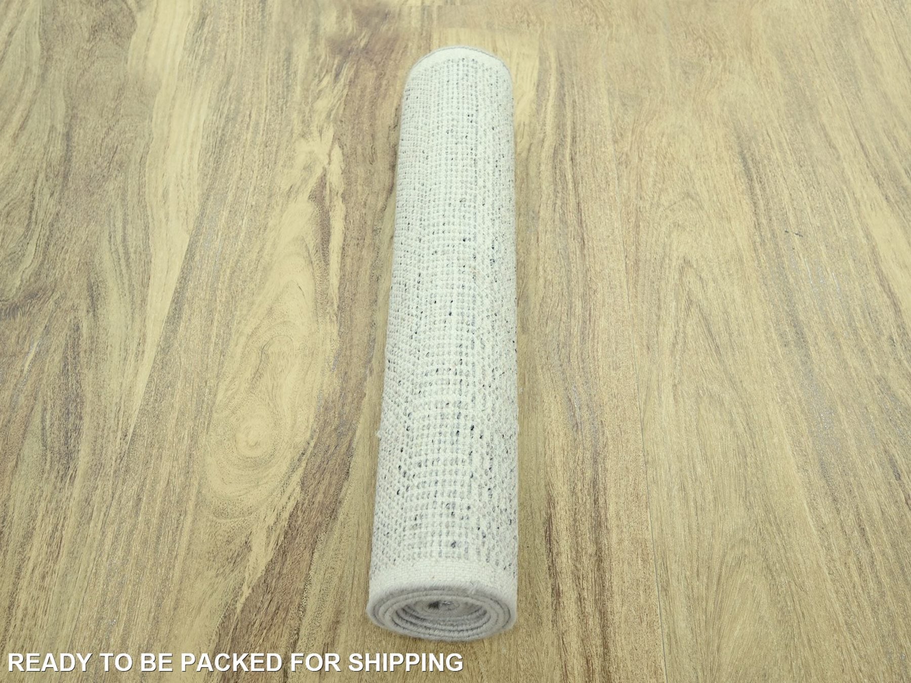 Modern / Contemporary hand-knotted wool runner in Gray, 2'8" x 10'2" — SKU O077065 (view 5)