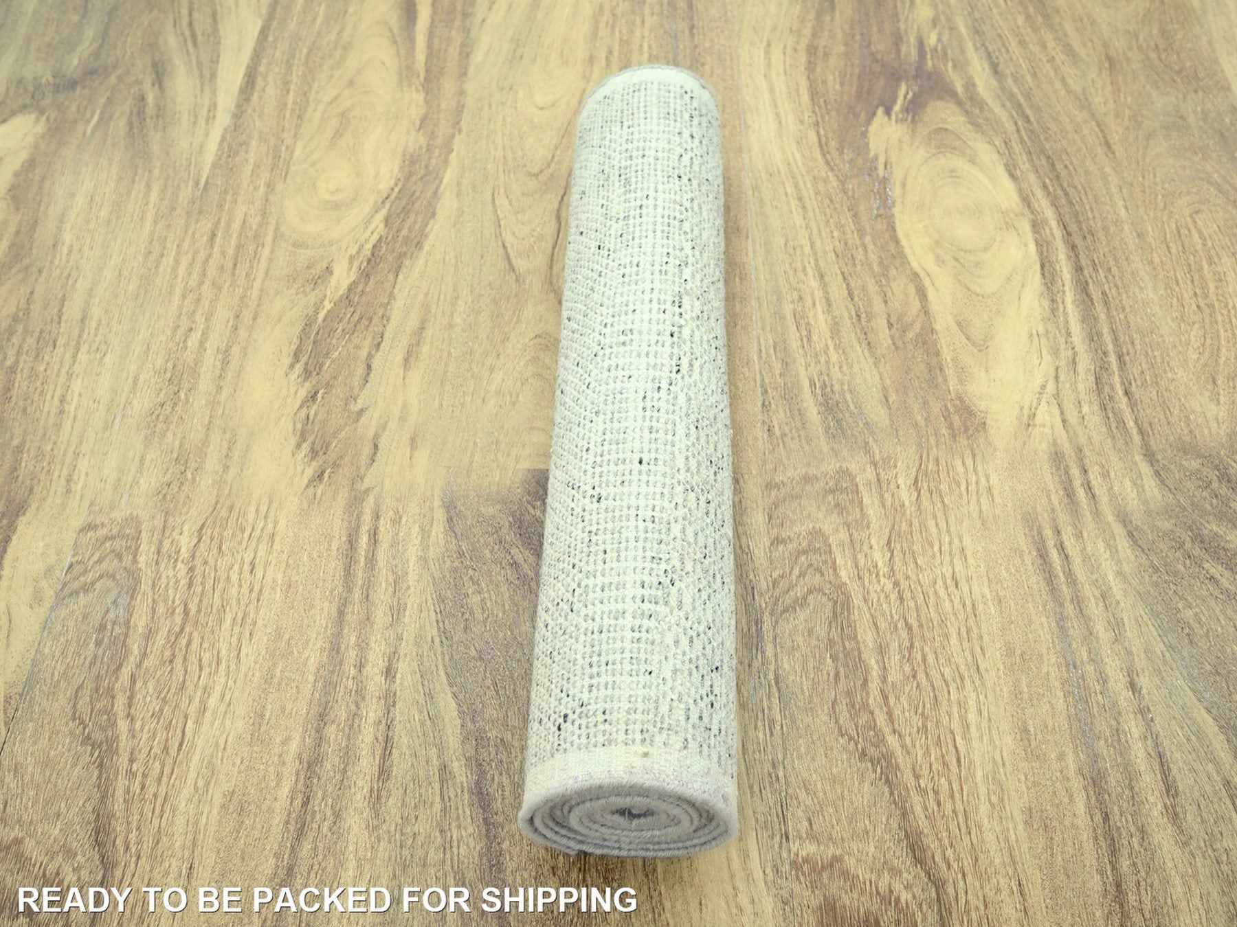 Modern / Contemporary hand-knotted wool runner in Gray, 2'7" x 10'2" — SKU O077066 (view 5)
