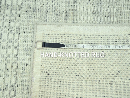Modern / Contemporary hand-knotted wool runner in Gray, 2'7" x 10'2" — SKU O077066 (view 7)