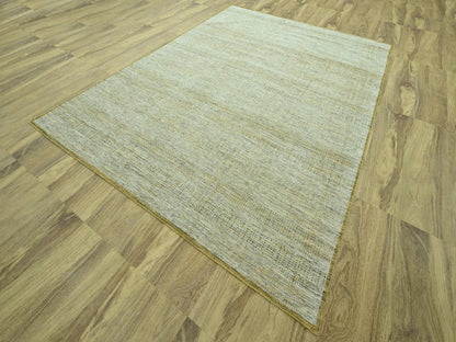 Modern / Contemporary hand-knotted wool rug in Yellow, 9' x 12' — SKU O077067 (view 3)