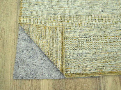 Modern / Contemporary hand-knotted wool rug in Yellow, 9' x 12' — SKU O077067 (view 4)