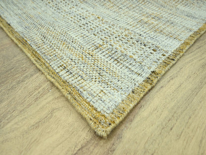 Modern / Contemporary hand-knotted wool rug in Yellow, 9' x 12' — SKU O077067 (view 6)
