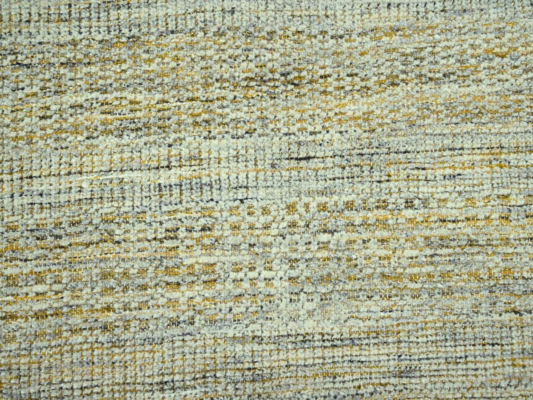 Modern / Contemporary hand-knotted wool rug in Yellow, 9' x 12' — SKU O077067 (view 8)