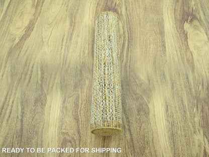 Modern / Contemporary hand-knotted wool runner in Yellow, 2'7" x 12' — SKU O077068 (view 5)