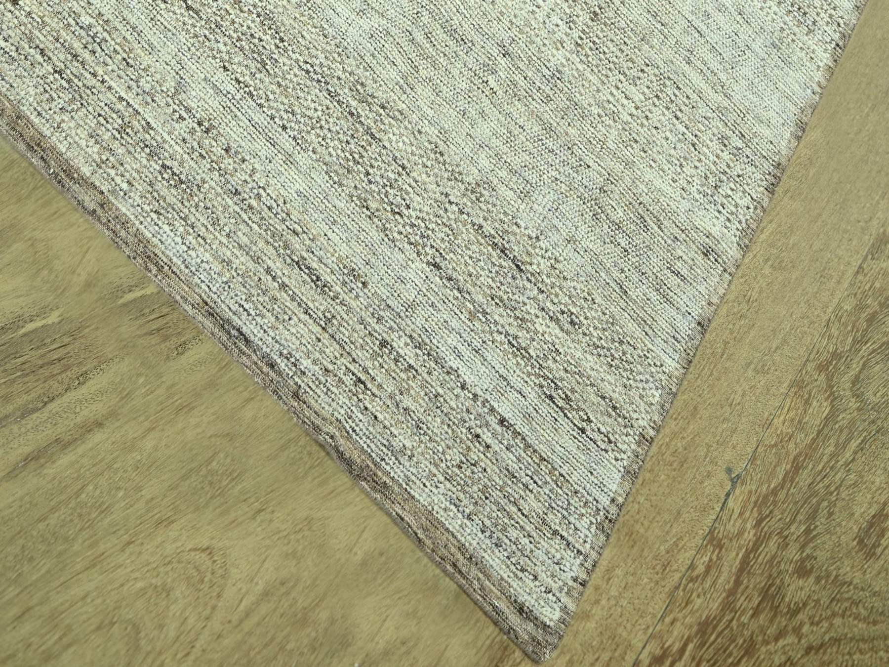 Modern / Contemporary hand-knotted wool rug in Brown, 9'4" x 12' — SKU O077071 (view 4)