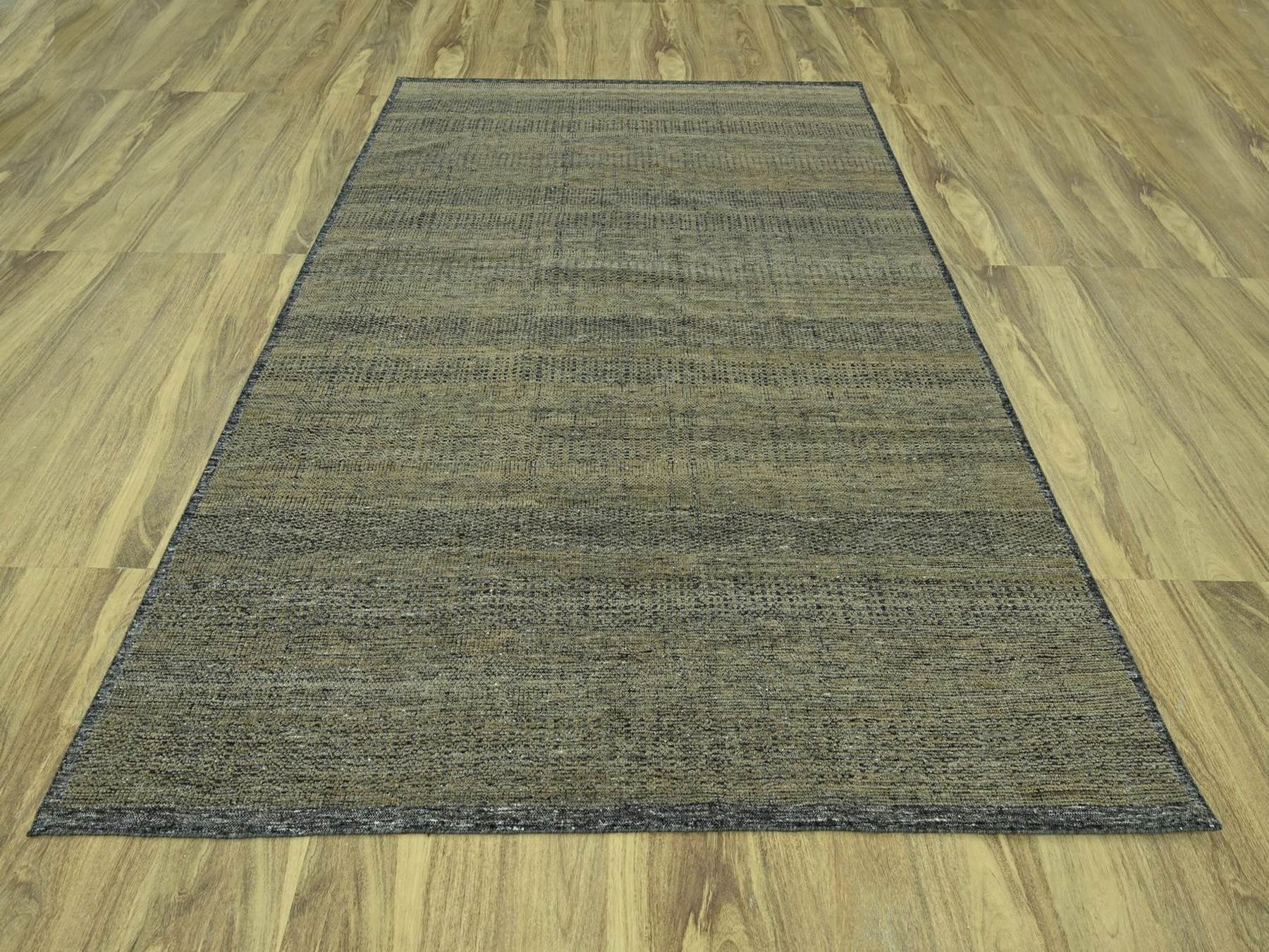 Modern / Contemporary hand-knotted wool rug in Brown, 8' x 10'3" — SKU O077072 (view 2)