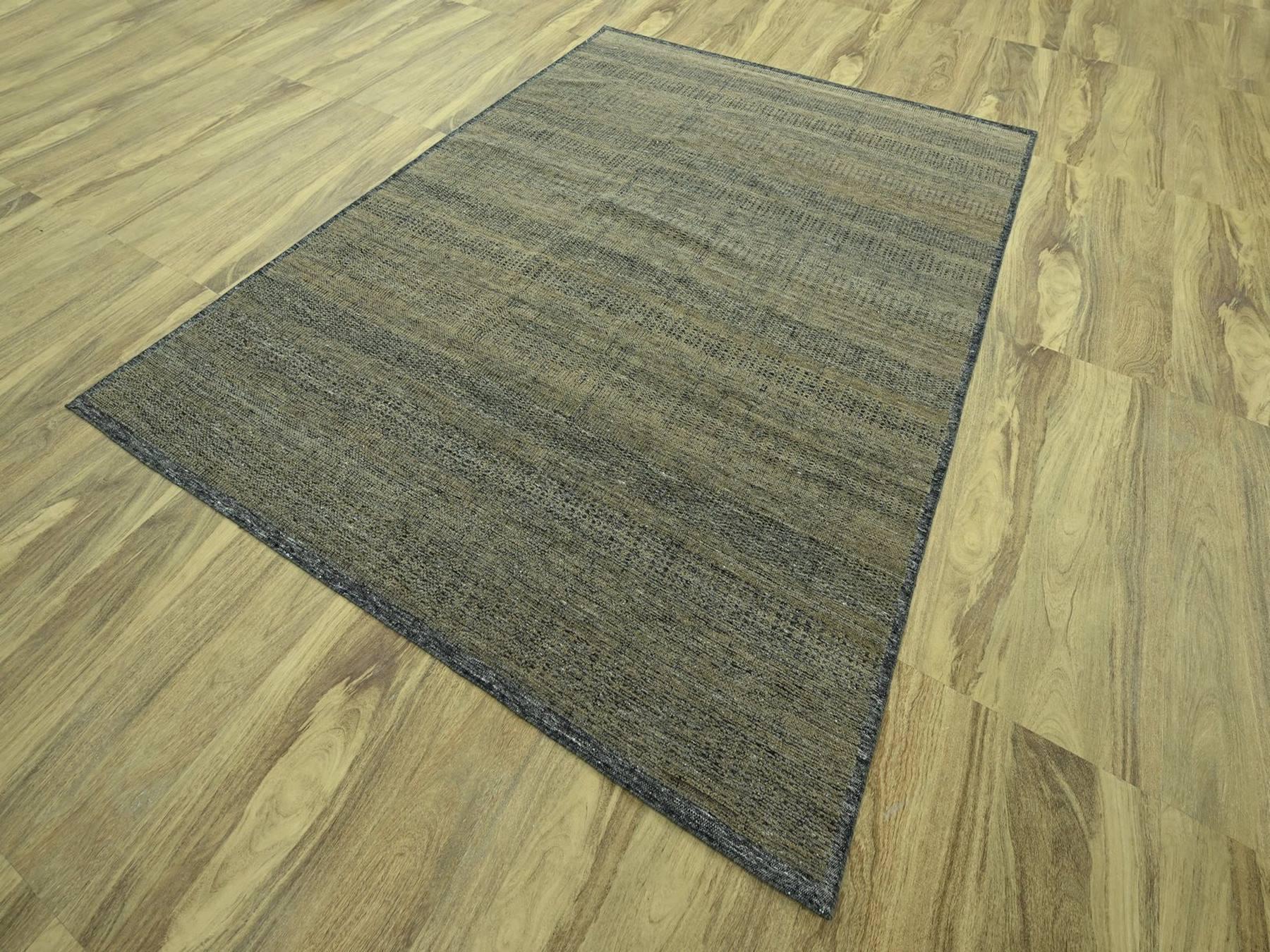 Modern / Contemporary hand-knotted wool rug in Brown, 8' x 10'3" — SKU O077072 (view 3)