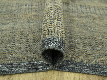 Modern / Contemporary hand-knotted wool rug in Brown, 8' x 10'3" — SKU O077072 (view 5)