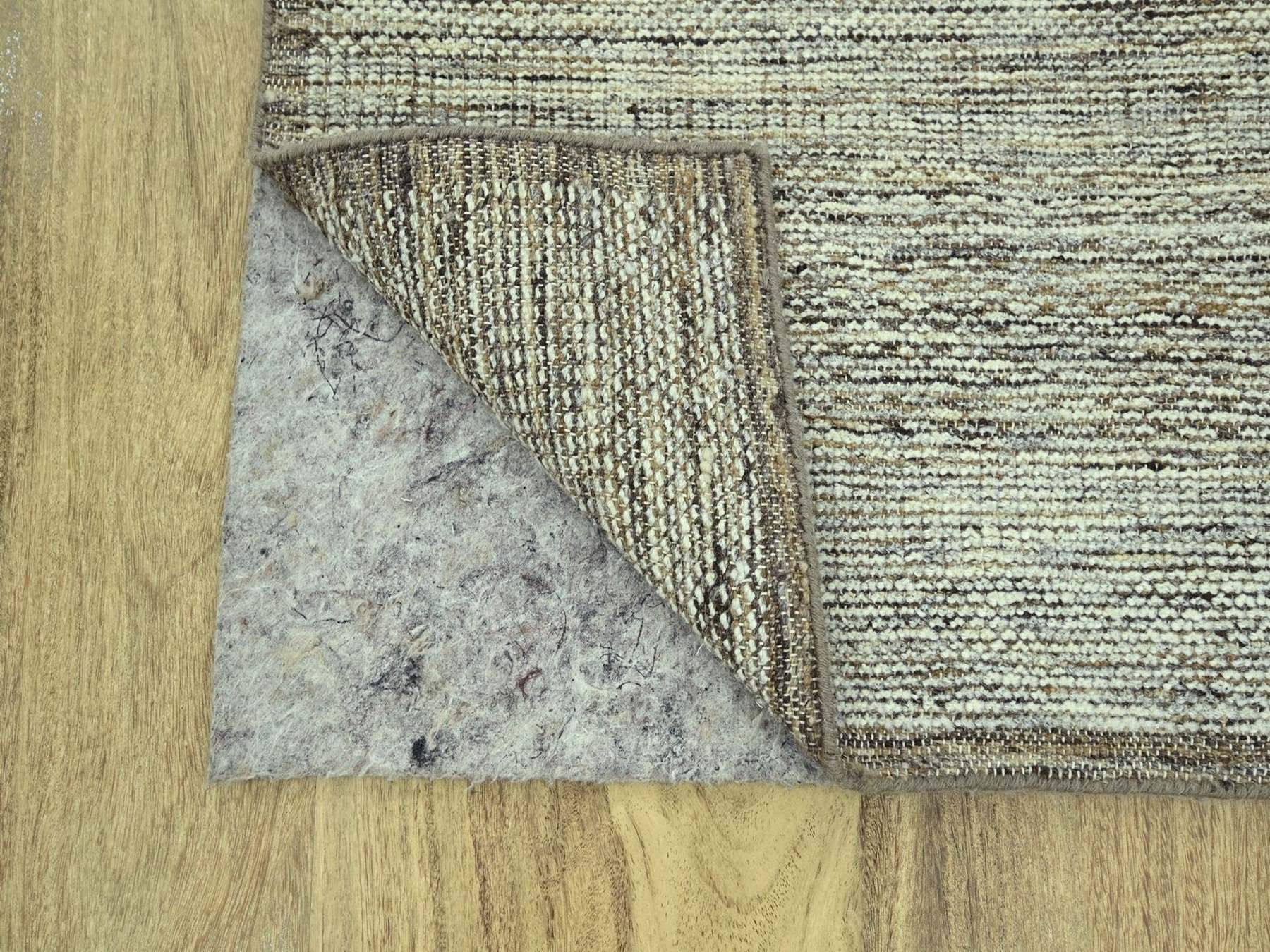 Modern / Contemporary hand-knotted wool runner in Brown, 2'7" x 11'10" — SKU O077074 (view 3)