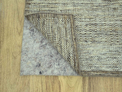 Modern / Contemporary hand-knotted wool runner in Brown, 2'7" x 11'10" — SKU O077074 (view 3)