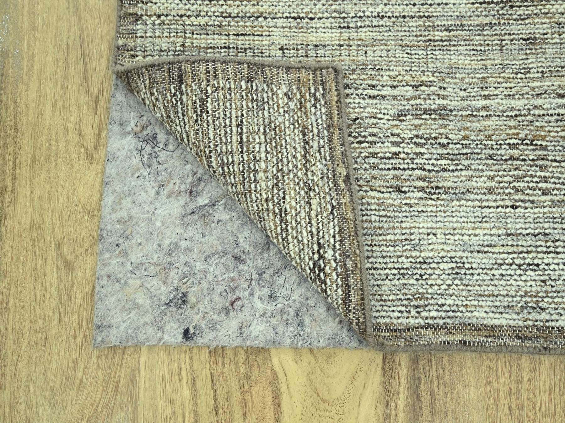 Modern / Contemporary hand-knotted wool runner in Brown, 2'8" x 12' — SKU O077075 (view 3)