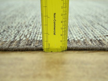 Modern / Contemporary hand-knotted wool runner in Brown, 2'7" x 10'1" — SKU O077076 (view 6)
