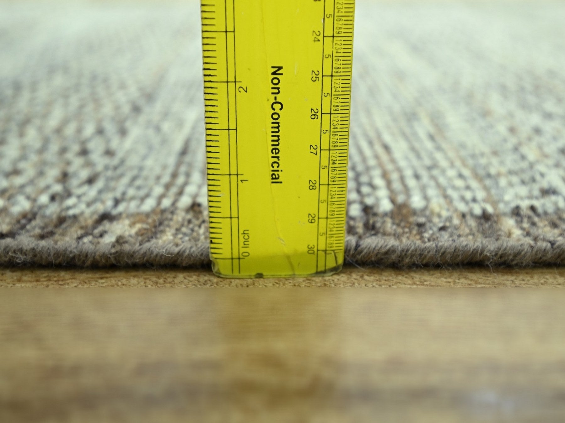 Modern / Contemporary hand-knotted wool runner in Brown, 2'7" x 10'2" — SKU O077077 (view 6)