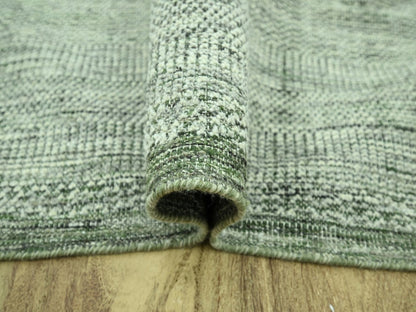 Modern / Contemporary hand-knotted wool rug in Green, 8' x 10' — SKU O077078 (view 5)