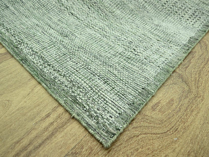 Modern / Contemporary hand-knotted wool rug in Green, 8' x 10' — SKU O077078 (view 6)