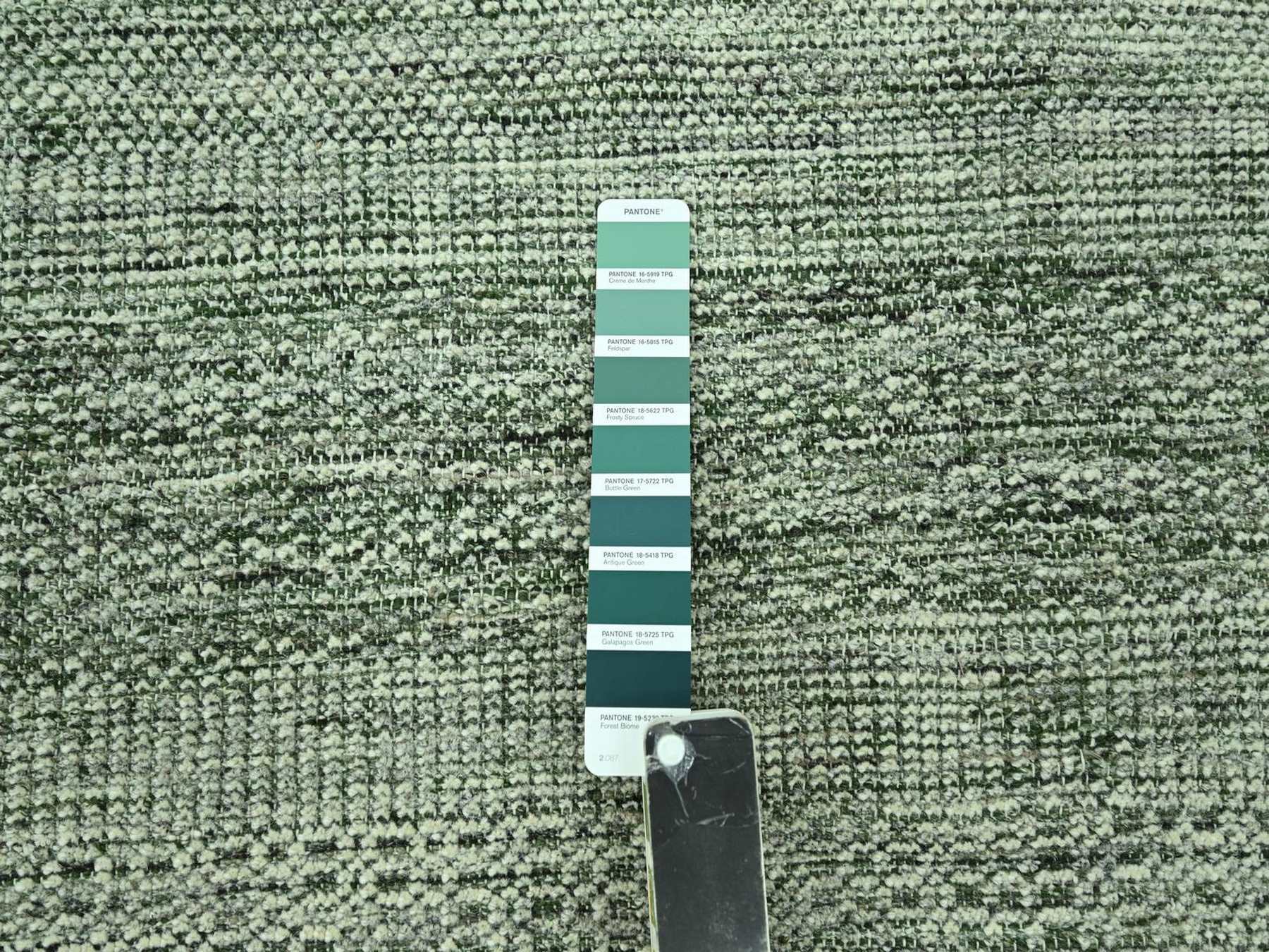 Modern / Contemporary hand-knotted wool rug in Green, 8' x 10' — SKU O077078 (view 7)