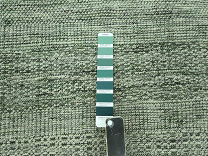 Modern / Contemporary hand-knotted wool rug in Green, 8' x 10' — SKU O077078 (view 7)