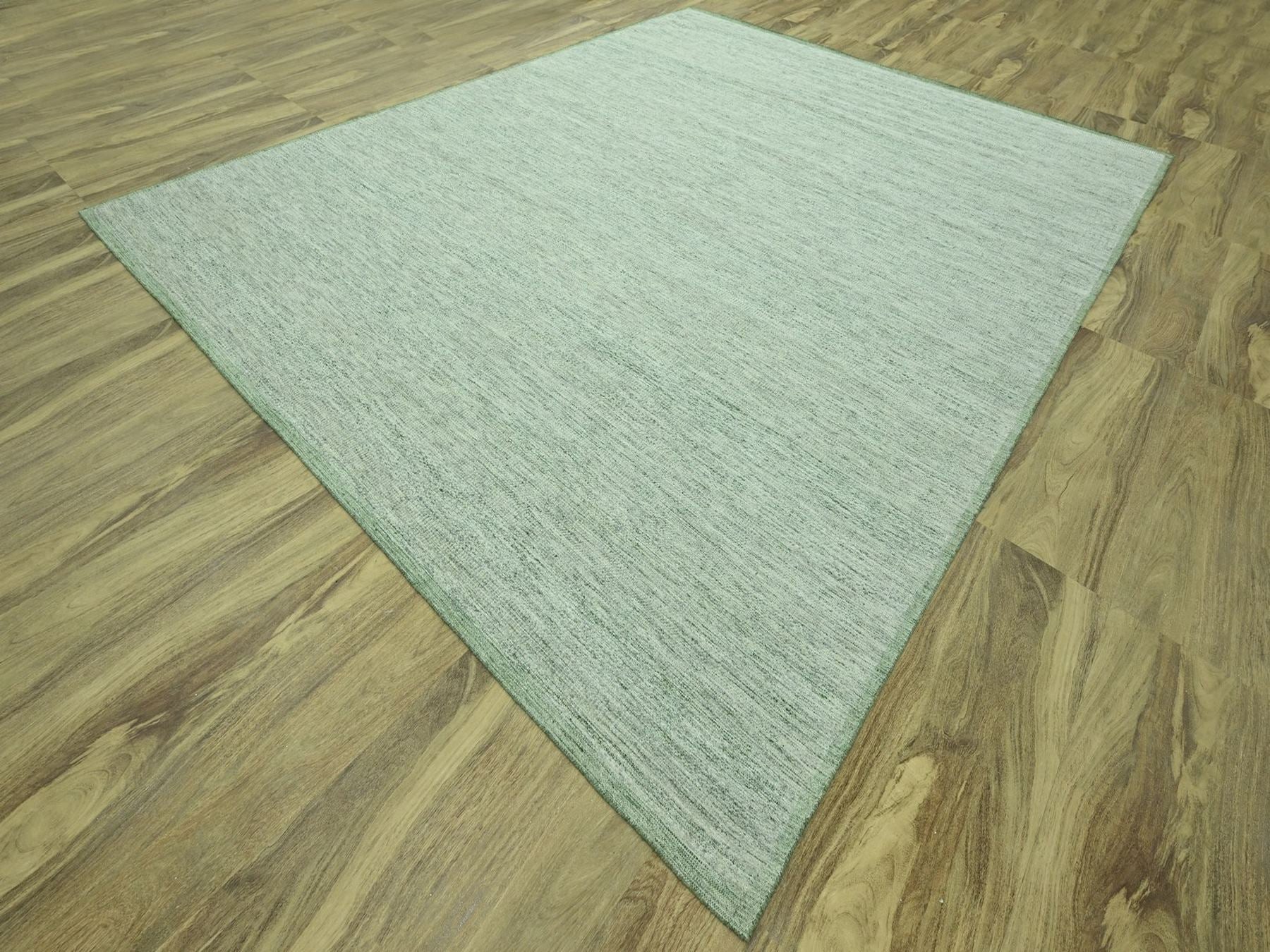Modern / Contemporary hand-knotted wool rug in Green, 12' x 14'9" — SKU O077082 (view 3)