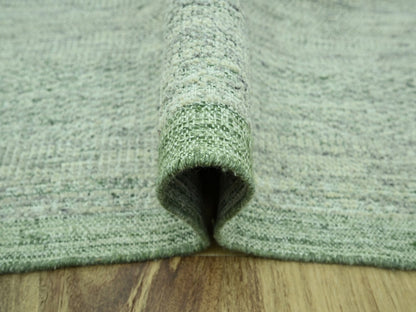 Modern / Contemporary hand-knotted wool rug in Green, 12' x 14'9" — SKU O077082 (view 5)