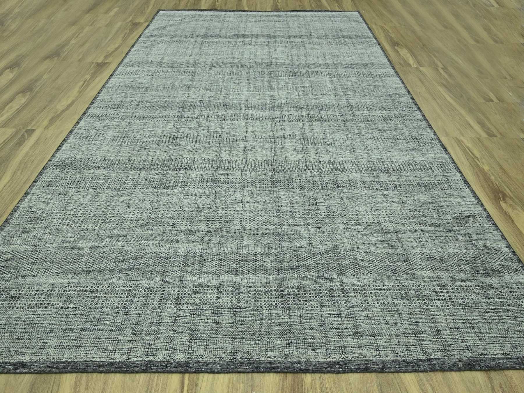 Modern / Contemporary hand-knotted wool rug in Black, 12'3" x 15' — SKU O077083 (view 2)