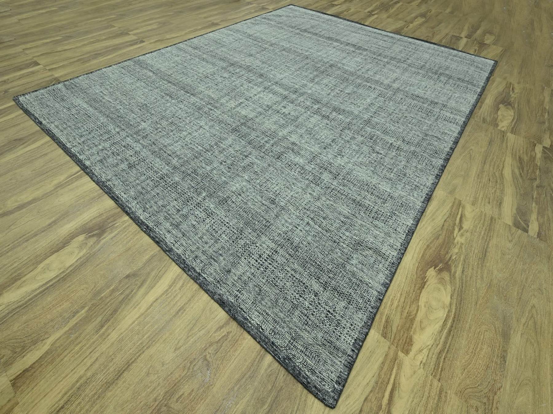 Modern / Contemporary hand-knotted wool rug in Black, 12'3" x 15' — SKU O077083 (view 3)