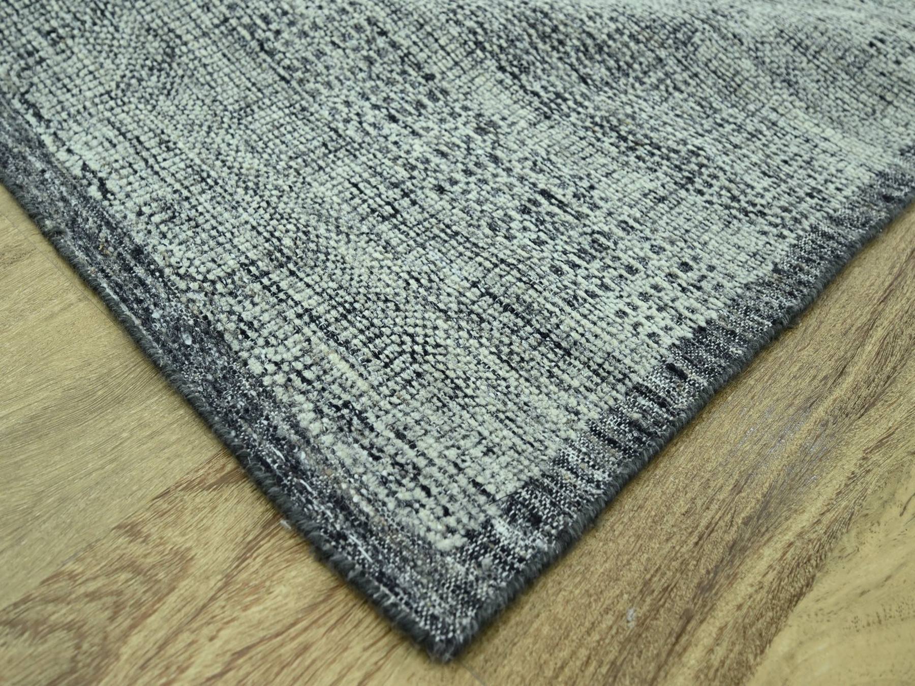Modern / Contemporary hand-knotted wool rug in Black, 12'3" x 15' — SKU O077083 (view 6)