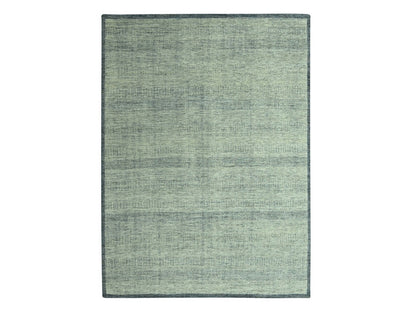 Modern / Contemporary hand-knotted wool rug in Blue, 9' x 12' — SKU O077084
