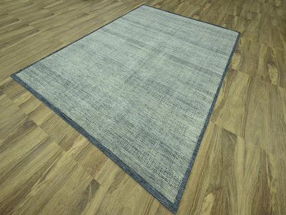 Modern / Contemporary hand-knotted wool rug in Blue, 9' x 12' — SKU O077084 (view 3)