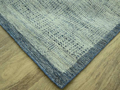 Modern / Contemporary hand-knotted wool rug in Blue, 9' x 12' — SKU O077084 (view 6)