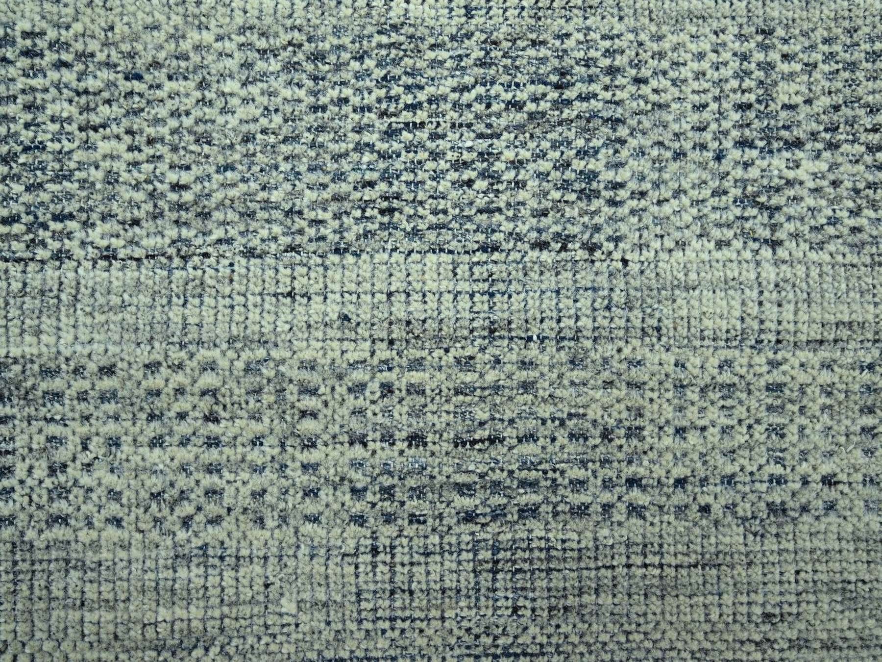 Modern / Contemporary hand-knotted wool rug in Blue, 9' x 12' — SKU O077084 (view 8)